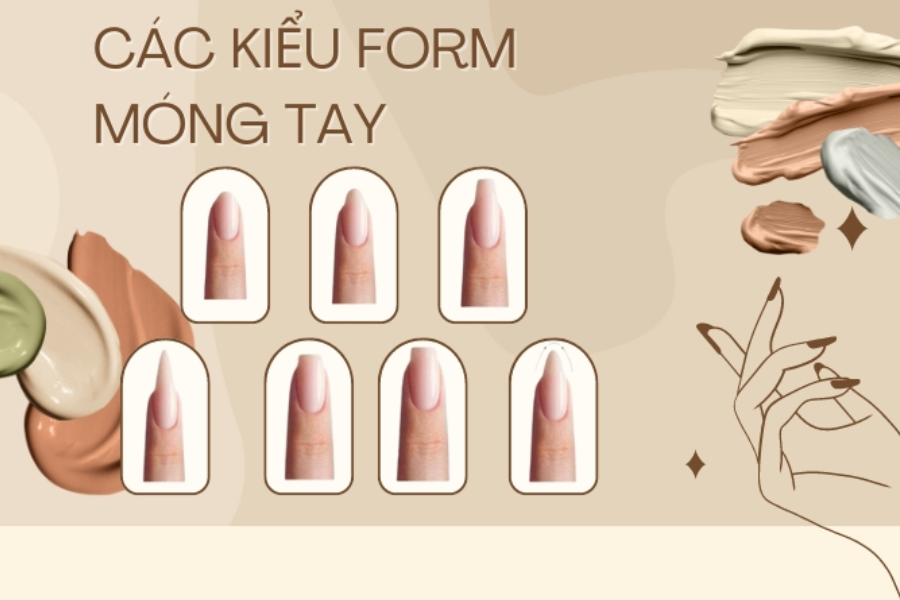 Các form móng tay phổ biến hiện nay